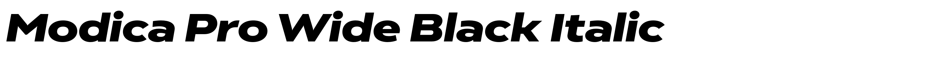 Modica Pro Wide Black Italic